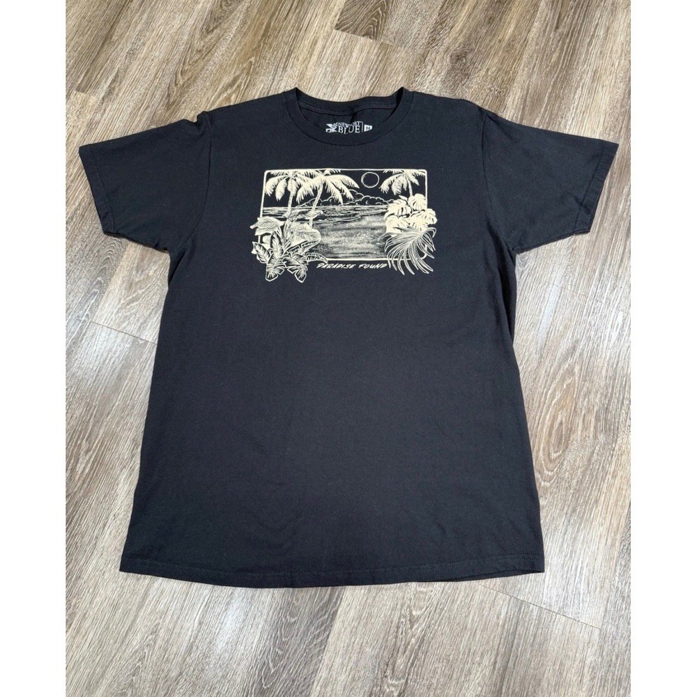 Newport Blue Mens "Paradise Found" Black T-Shirt‎ Palm Tree Tropical Size M